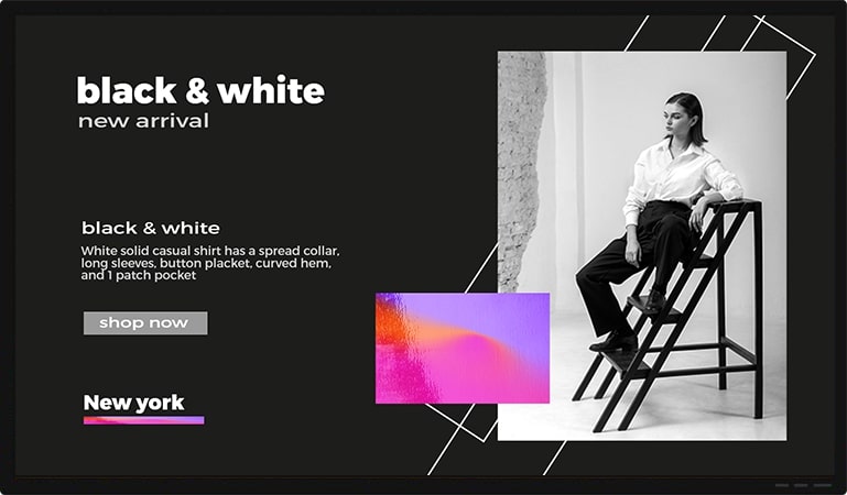 promote your retail store offer on tv screen