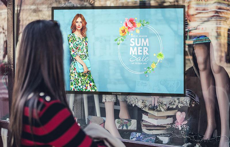 retail outside display screen