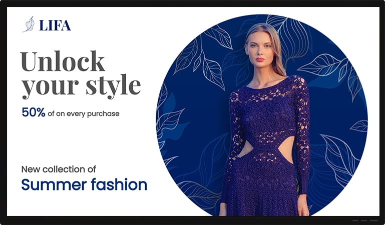 retail store free digital signage templates