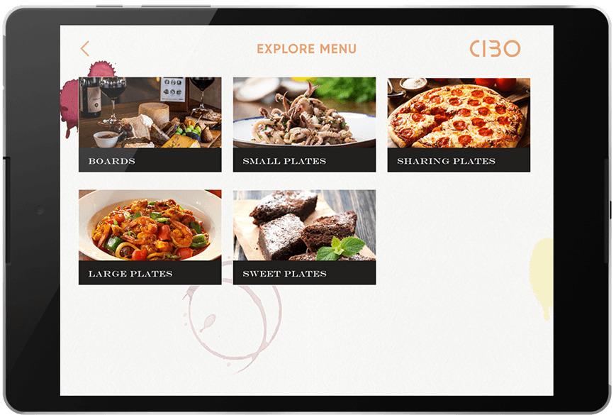 second screen full digital menu