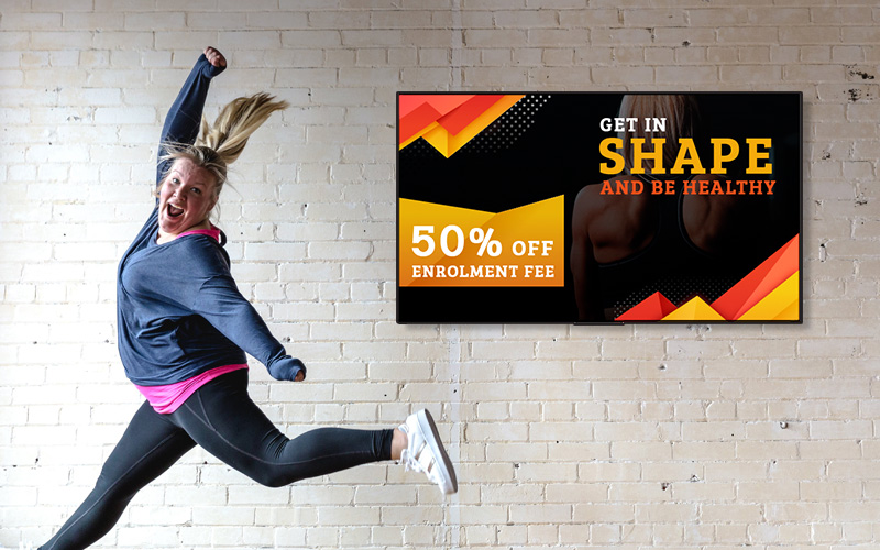 digital signage gyms fitness