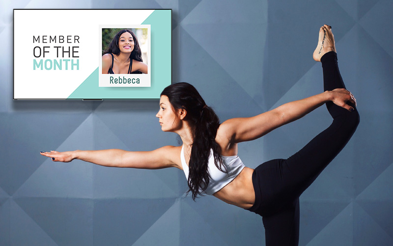 promote gym using digital signage