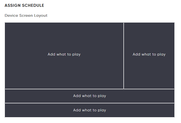 admin view of four section setting