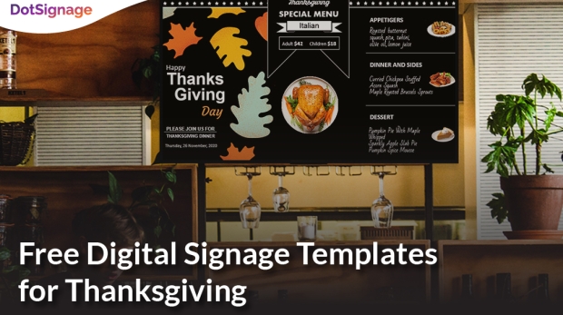 free digital signage templates for thanksgiving