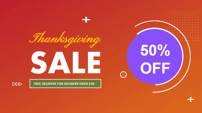 thanks giving retail store offer google slides