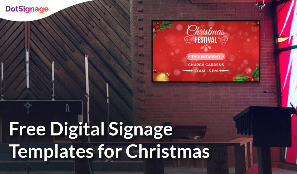 digital signage templates for christmas