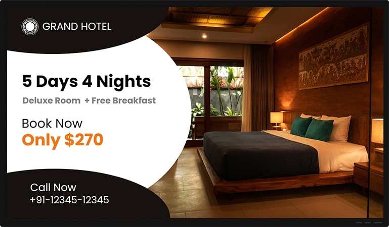 hotel lobby digital signage