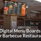 digital menu boards for barbecue