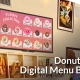 digital menu boards for donut shop