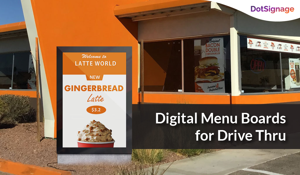 digital menu boards for drive thru