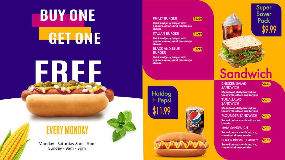 promote your food truck offer on digital display