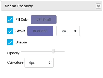 change shape style in menu