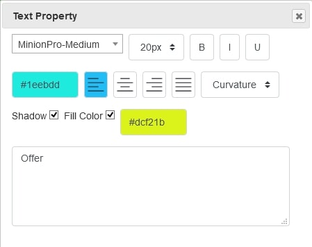customize text property
