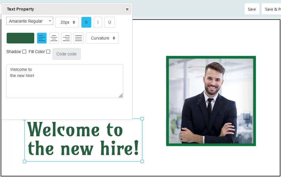 adding text in canvas app