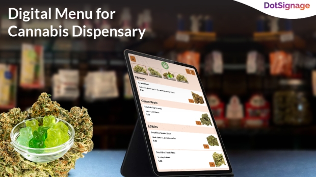 digital menu for cannabis dispensary
