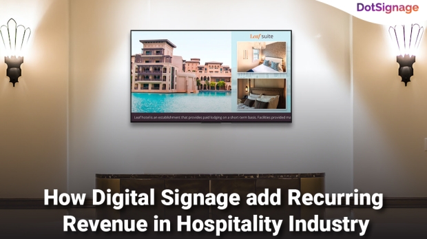 how digital signage add recurring revenue in hospitality industry