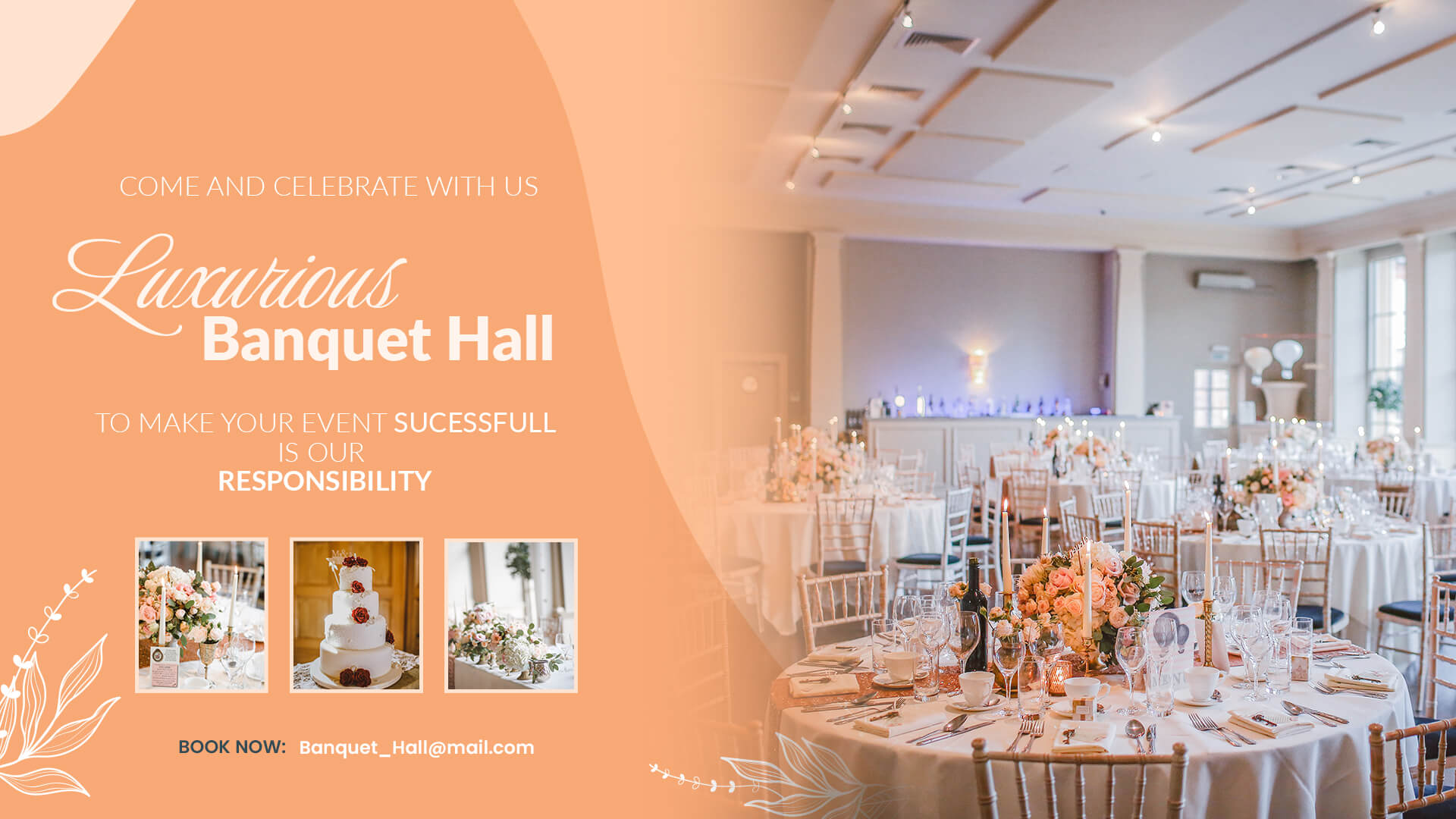 book your banquet promotion on hotel tv screen display