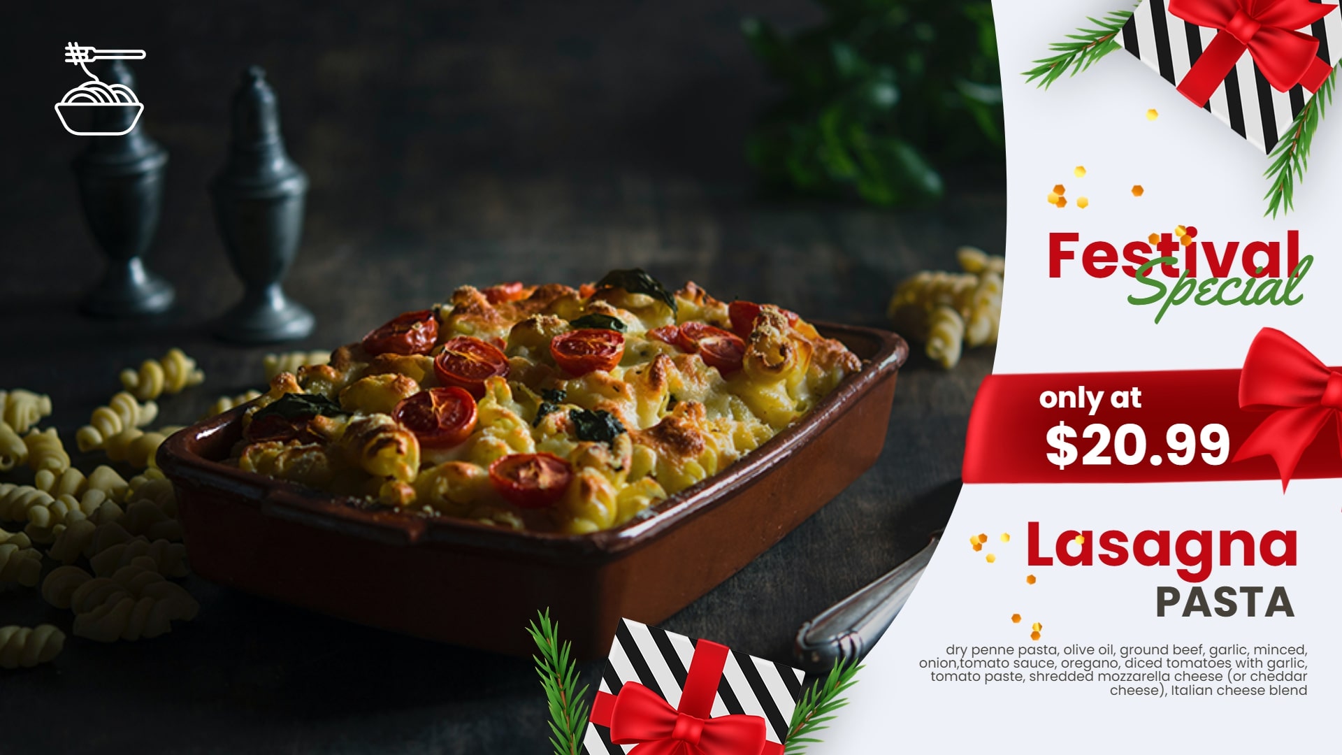 christmas special food menu boards