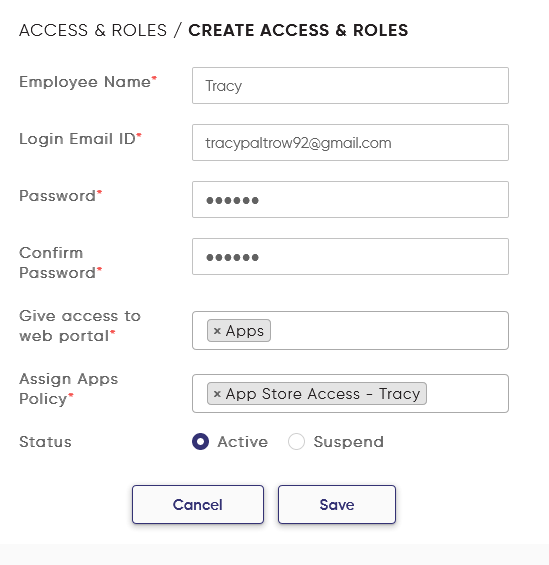 assign policy to user