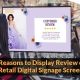 display review on digital signage screen