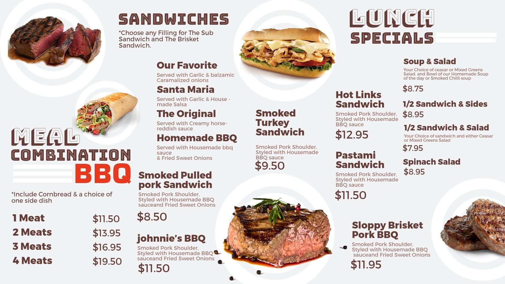 bbq combo digital display menu