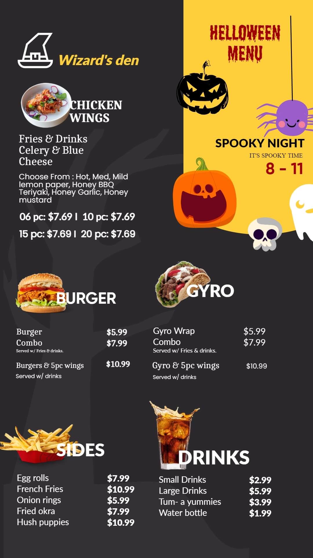 halloween digital display template