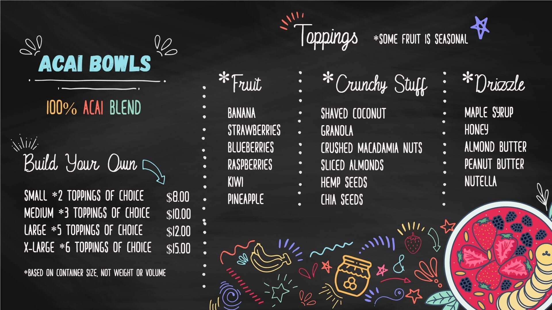 chalkboard restaurant menu template