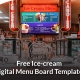 free ice cream digital menu board templates