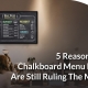 chalkboard digital menu boards for restaurant