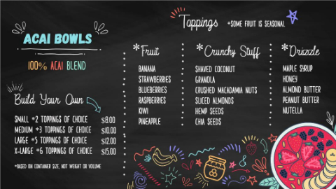 chalkboard menu template ideas