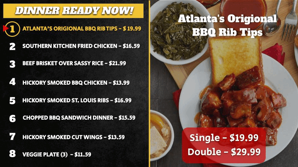 interactive digital menu boards using google slide