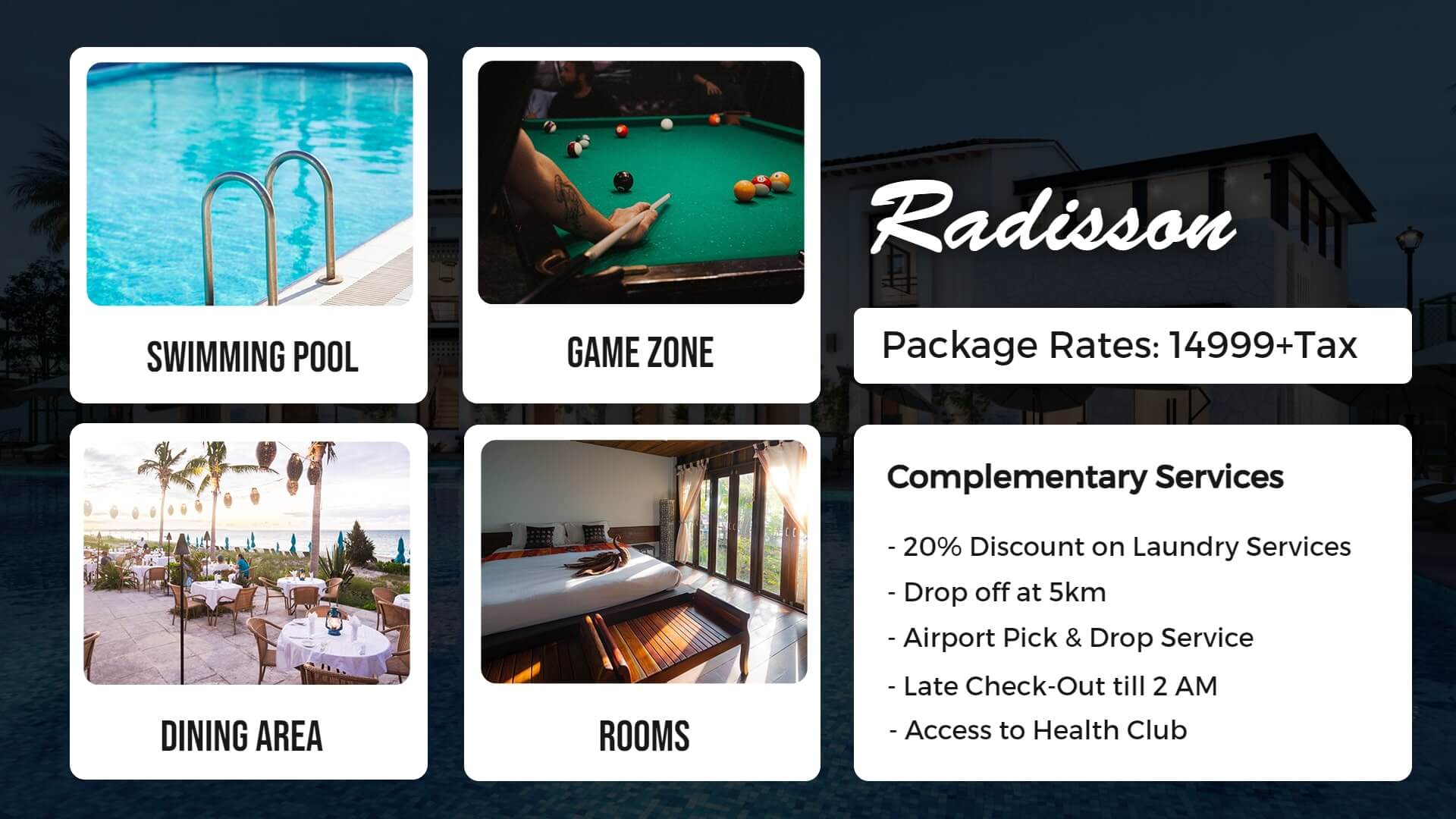 hotel digital signage to display amenities information on digital screens