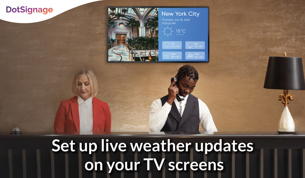 display live weather on tv screen
