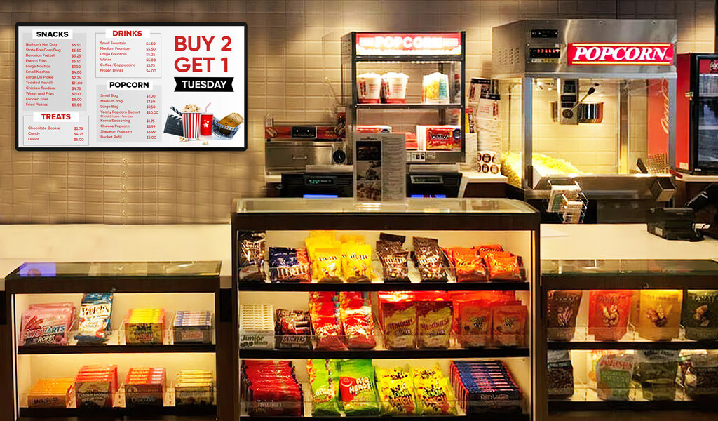 movie theaters digital signage display