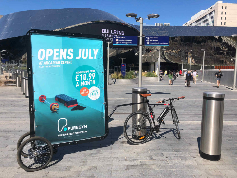 bicycle advertising mobile ads signs