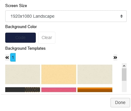 choose background for templates