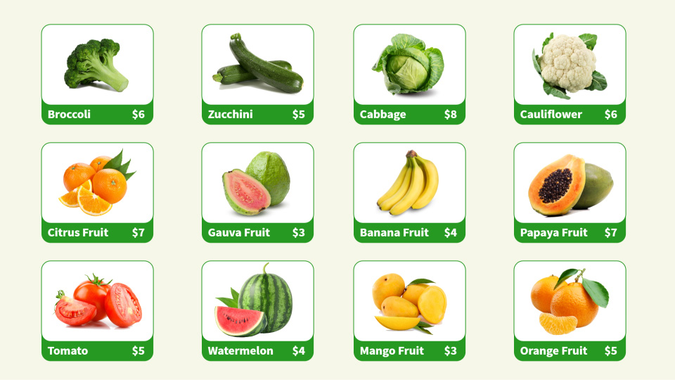 grocery store menu boards