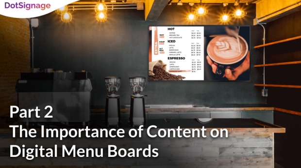 important of content on digital menu boards