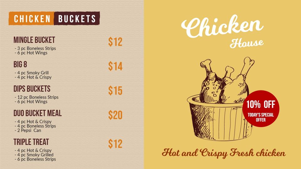 proper menu board template design