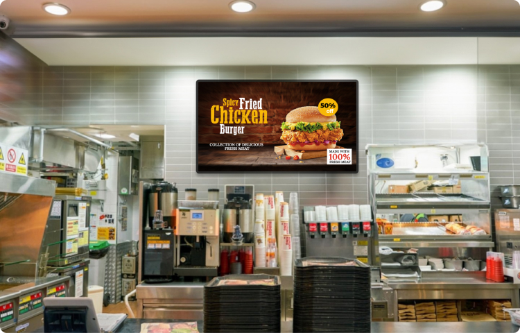 burger meal digital display board