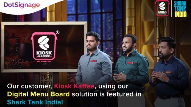 kiosk kaffee pune use dotsignage digital menu boards