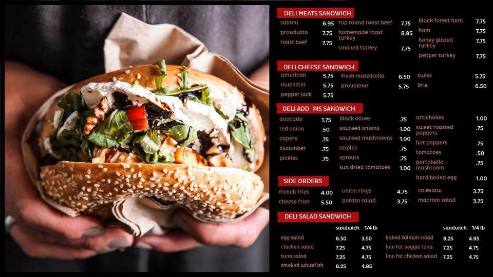 bagel market burger menu