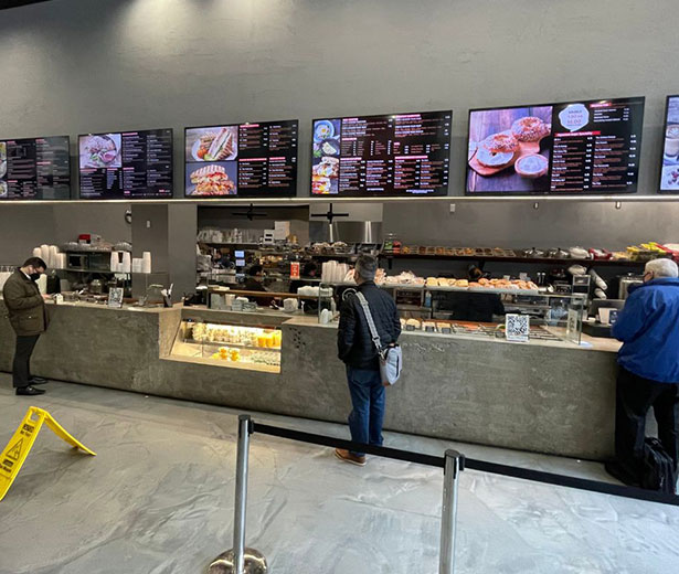 bagel market new york tv screen menu