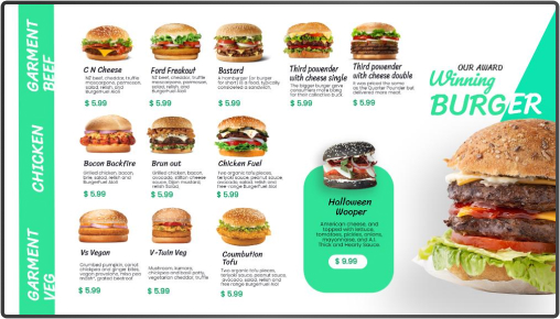 burger menu boards 8