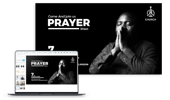 church digital signage display