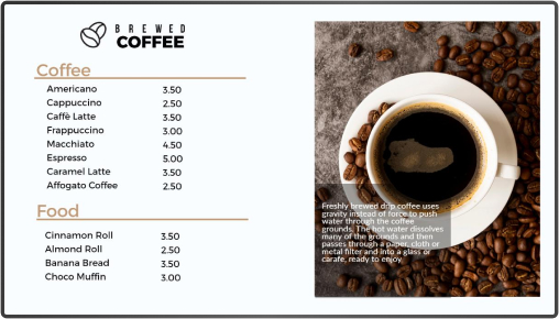 coffee menu boards 1