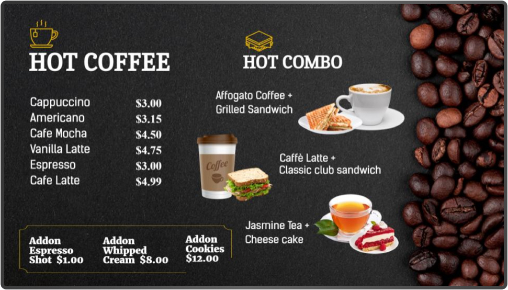 coffee menu boards 10