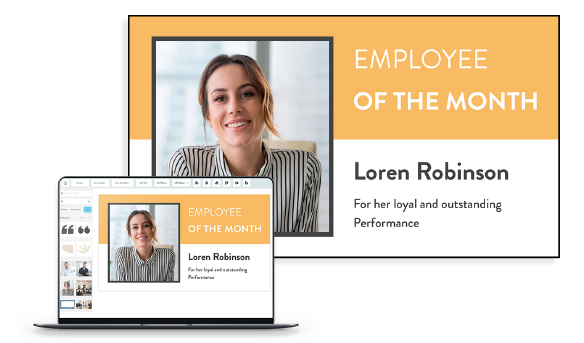 corporate digital signage editor