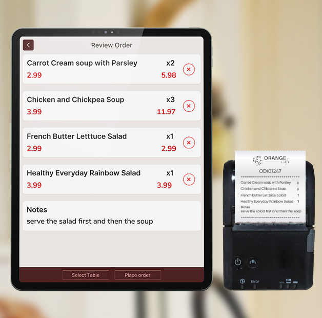 easy restaurant ordering process