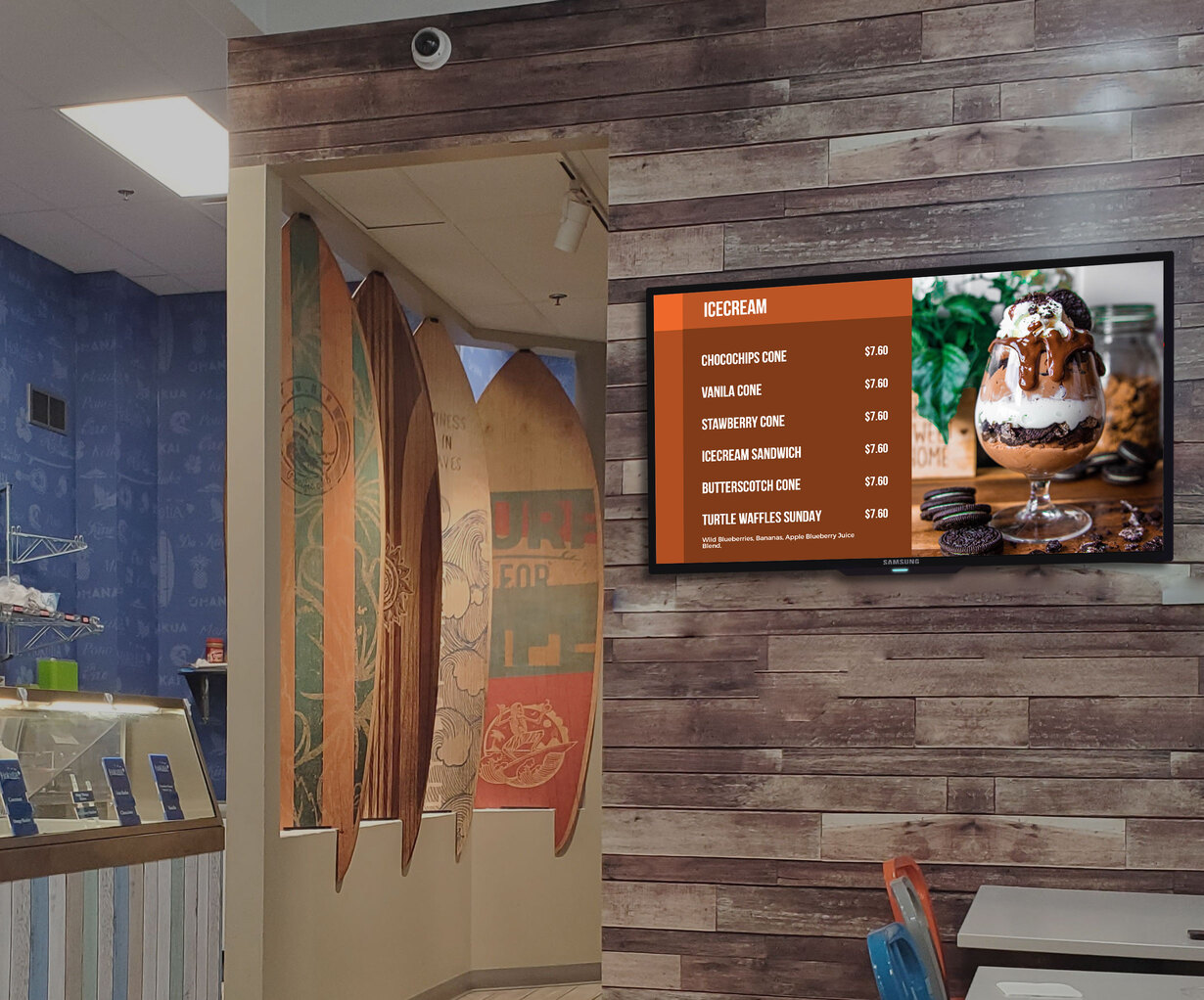 free ice cream digital menu board templates